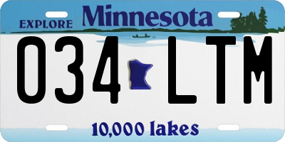 MN license plate 034LTM