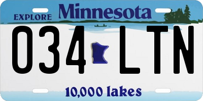 MN license plate 034LTN