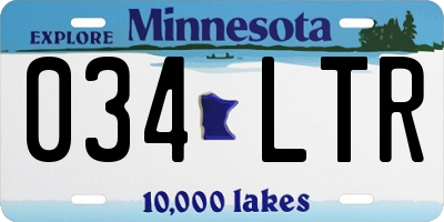 MN license plate 034LTR