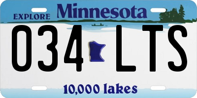 MN license plate 034LTS