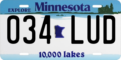 MN license plate 034LUD
