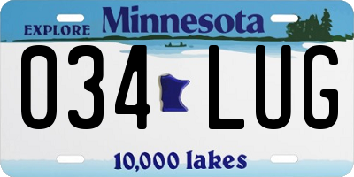 MN license plate 034LUG