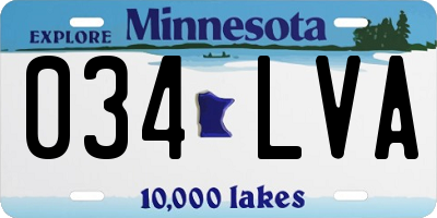 MN license plate 034LVA