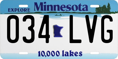 MN license plate 034LVG