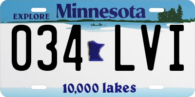 MN license plate 034LVI