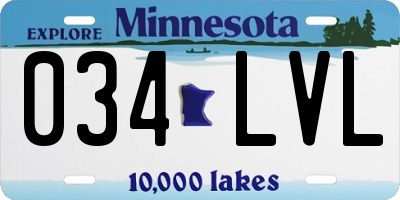 MN license plate 034LVL