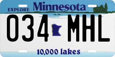 MN license plate 034MHL