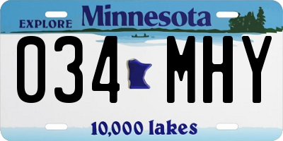 MN license plate 034MHY