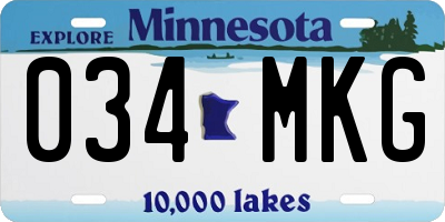 MN license plate 034MKG