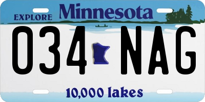 MN license plate 034NAG