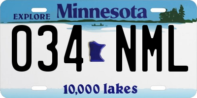 MN license plate 034NML