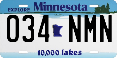 MN license plate 034NMN