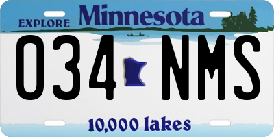 MN license plate 034NMS
