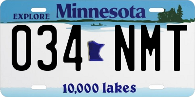 MN license plate 034NMT