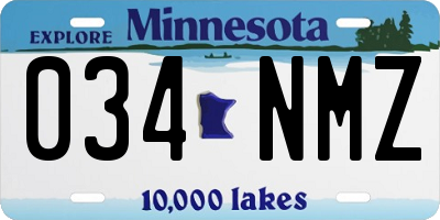 MN license plate 034NMZ