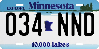 MN license plate 034NND