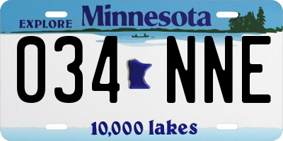 MN license plate 034NNE
