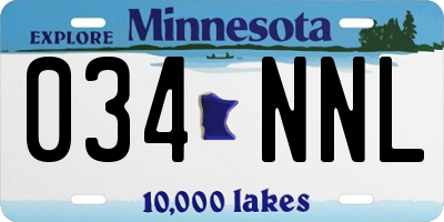 MN license plate 034NNL