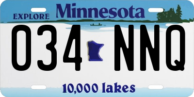 MN license plate 034NNQ