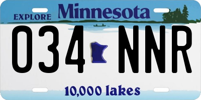 MN license plate 034NNR