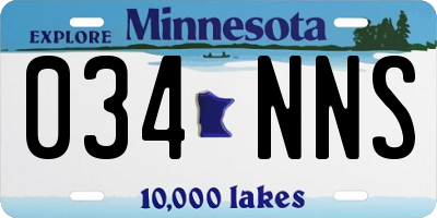 MN license plate 034NNS