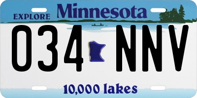 MN license plate 034NNV