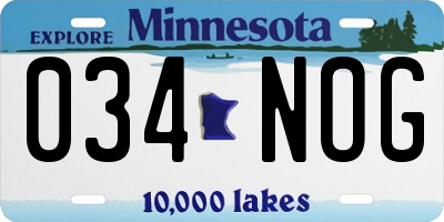 MN license plate 034NOG