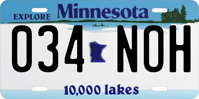 MN license plate 034NOH