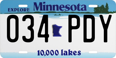 MN license plate 034PDY