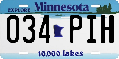 MN license plate 034PIH