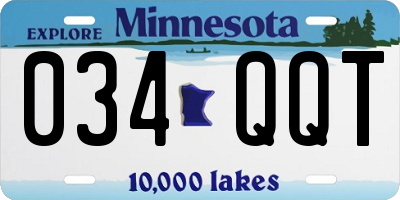 MN license plate 034QQT
