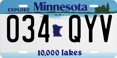 MN license plate 034QYV