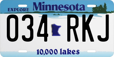 MN license plate 034RKJ