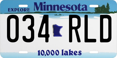 MN license plate 034RLD