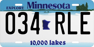 MN license plate 034RLE
