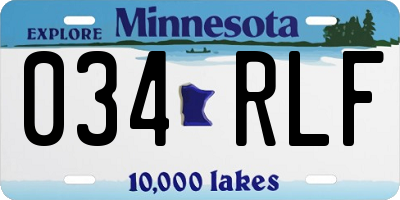 MN license plate 034RLF