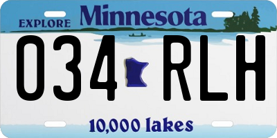 MN license plate 034RLH
