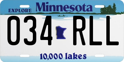MN license plate 034RLL