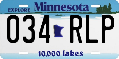 MN license plate 034RLP