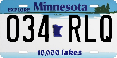 MN license plate 034RLQ