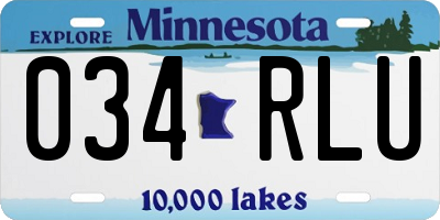 MN license plate 034RLU