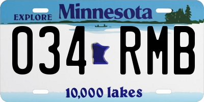 MN license plate 034RMB
