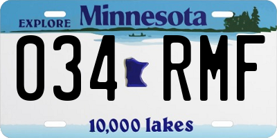 MN license plate 034RMF