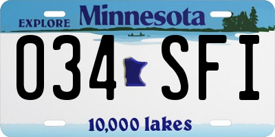 MN license plate 034SFI