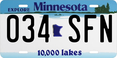 MN license plate 034SFN