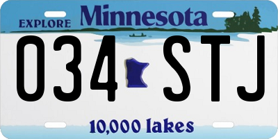 MN license plate 034STJ