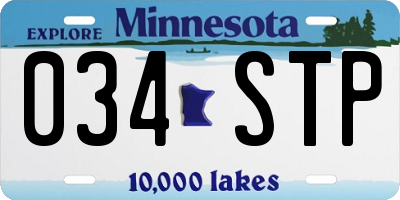 MN license plate 034STP