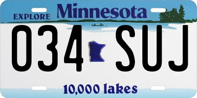 MN license plate 034SUJ