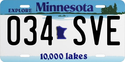 MN license plate 034SVE