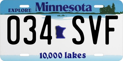 MN license plate 034SVF